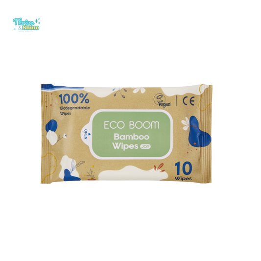Eco Boom 10pcs Biodegradable Bamboo Wipes