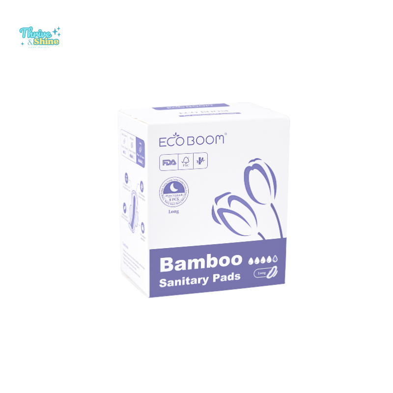 Eco Boom Bamboo Long Pads — Maximum Leak Protection
