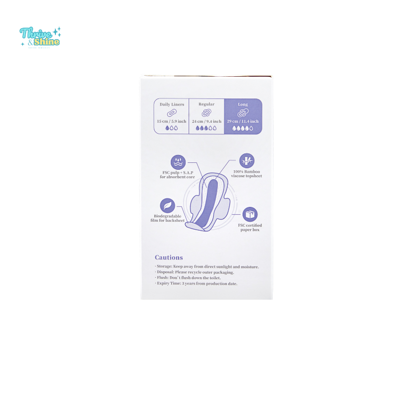 Eco Boom Bamboo Long Pads — Maximum Leak Protection