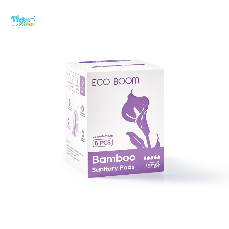 Eco Boom Bamboo Extra Long Pads — Maximum Leak Protection