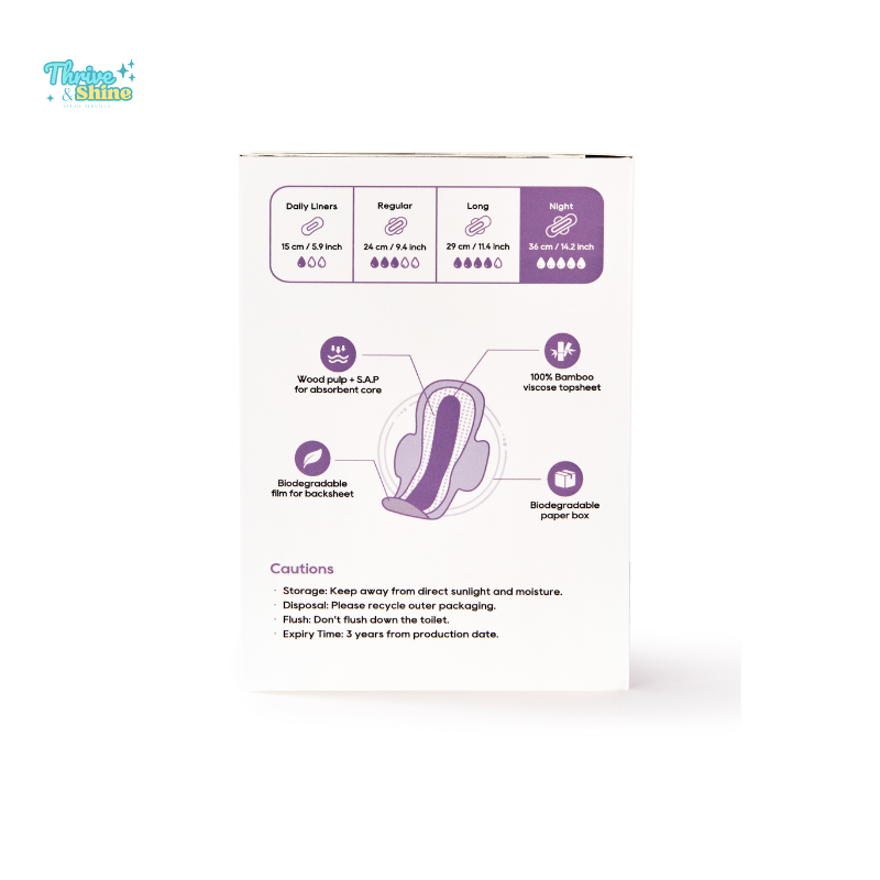Eco Boom Bamboo Extra Long Pads — Maximum Leak Protection