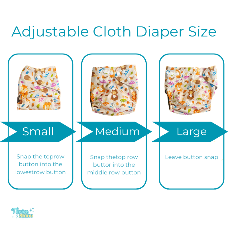 Cozy Cub Reusable Bamboo Washable Diapers + Bamboo Absorb Diaper Insert